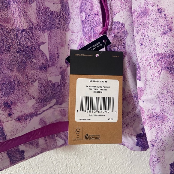 The North Face Hydrenaline Pullover Size Medium NWT Lupine Print - Picture 12 of 16